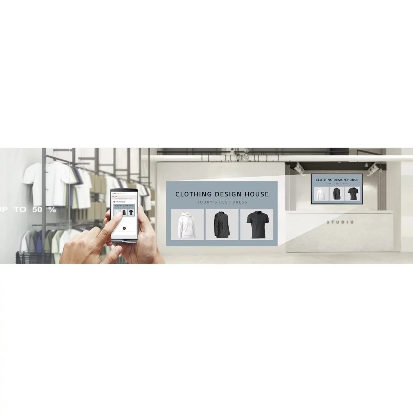 LG 49\" LCD 4K Sizeignage Video Monitor Display, Black