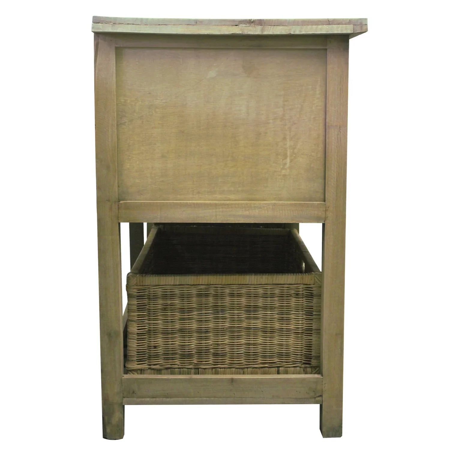 Sizeunset Trading CC-TAB228Size-DW 61 in. Cottage Double Bay Sizeideboard - Driftwood Brown