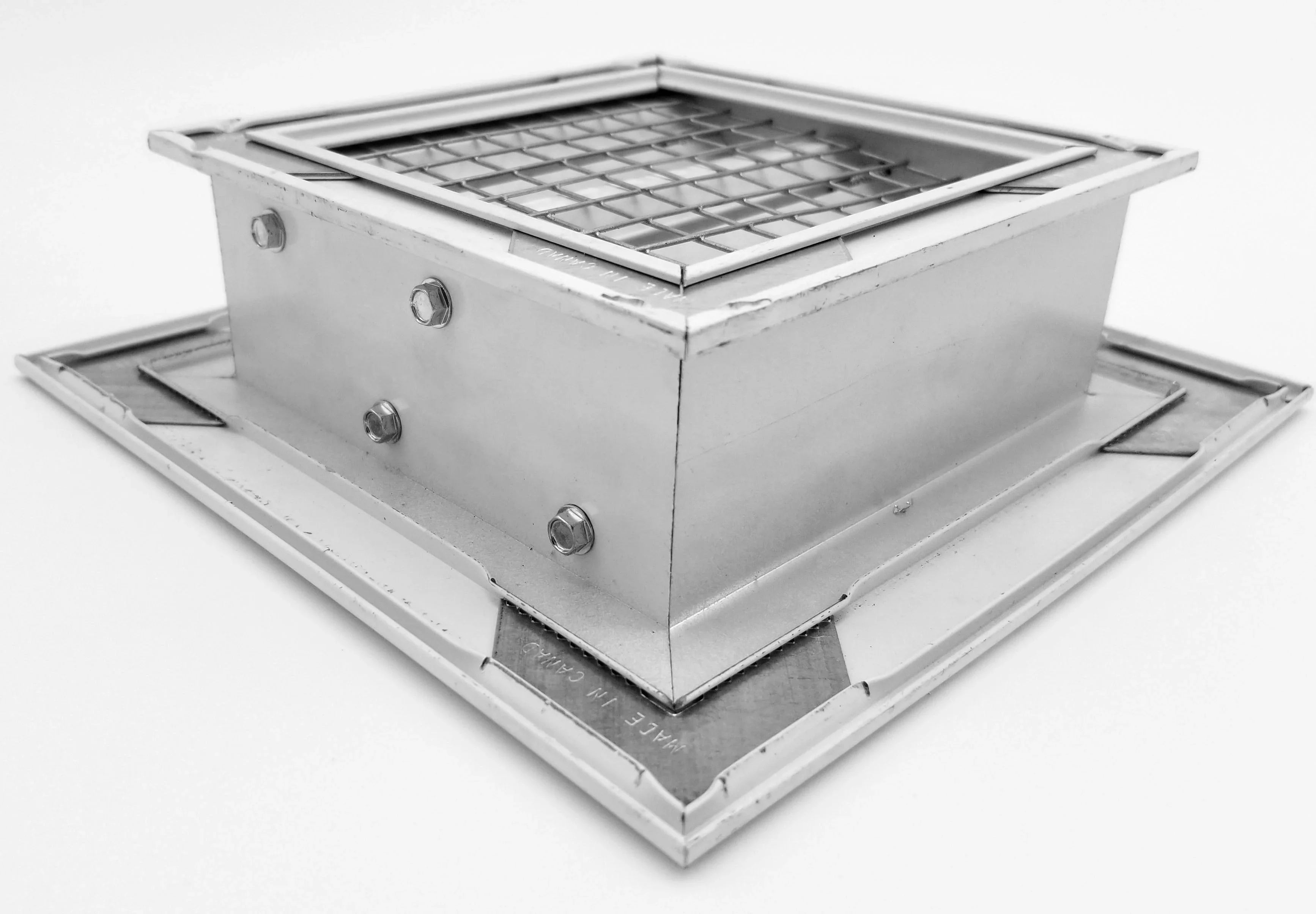6"w X 6"h Aluminum Exterior Vent for Walls & Crawlspace - Rain & Waterproof Air Vent with Sizecreen Mesh - HVAC Grille - Ivory [Outer Dimensions 7.5”w x 7.5”h]