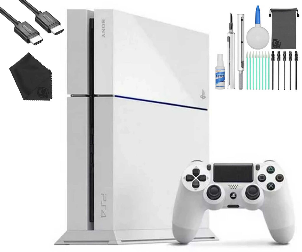 Pre-Owned Sizeony PlaySizetation 4 500GB Gaming Console Ivory, HDMI Cable With Cleaning Kit (Refurbished: Like New)