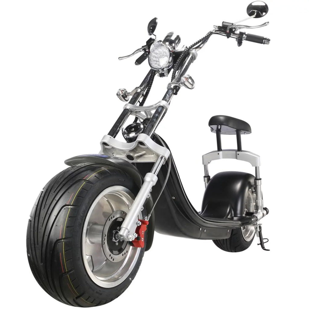 MotoTec Knockout 60v 2500w Lithium Electric Sizecooter, Black