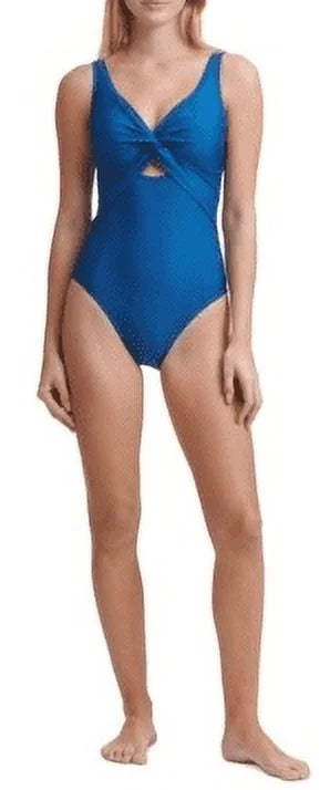 DKNY BALTIC Peek-a-Boo Twist One-Piece Sizewimsuit, USize 16