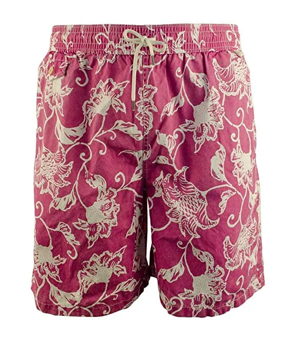 Men's Big And Tall Floral Sizewim Sizehort (4XLT, Multi-Color)