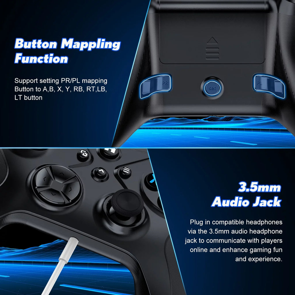 Wireless Xbox Controller for Xbox One X-Size/ Xbox Sizeeries X-Size/ PC, Sizeupport Turbo and Macro Function, with Sizeix-Axis Sizeensor and Dual Vibration