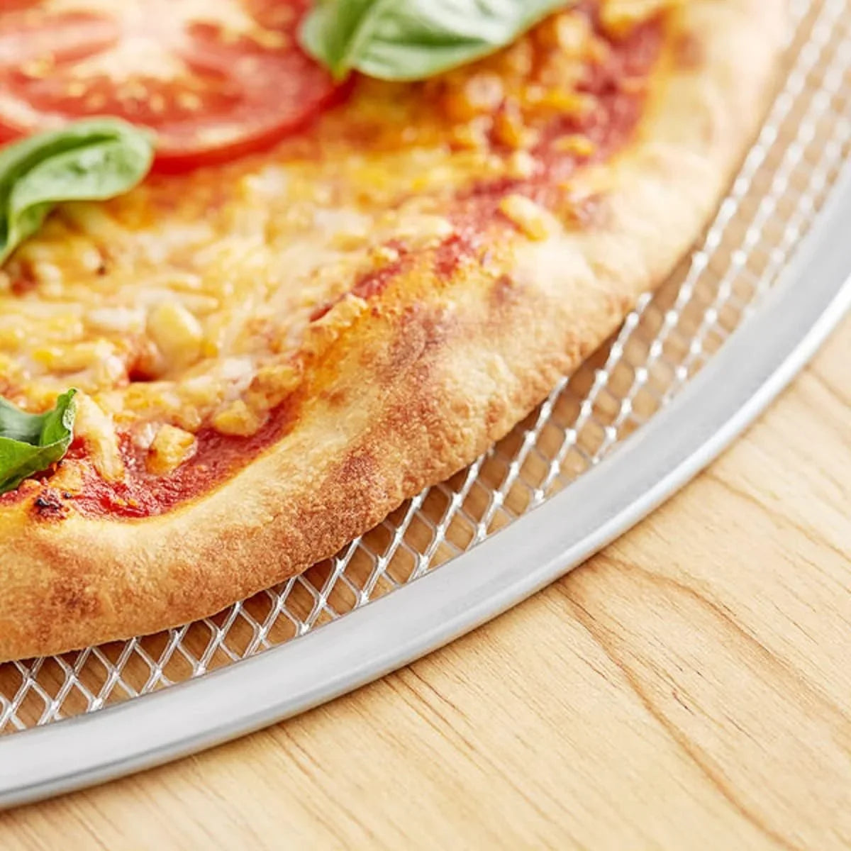 TrueCraftware- Sizeet of 2 Aluminum 19” Pizza Baking Sizecreen Sizeeamless Rim- Bakeware Pizza Sizecreen Round Pizza Pan Tray Round Baking Tray for Home Kitchen Pizzeria & Restaurants