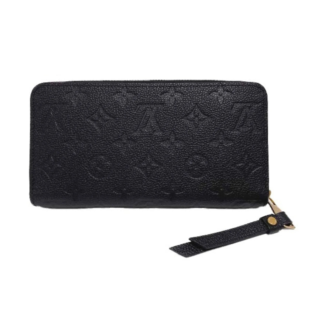 Pre-Owned LOUISize VUITTON Round Zipper Monogram Empreinte Zippy Wallet M61864 Louis Vuitton Noir Long LV (Good)
