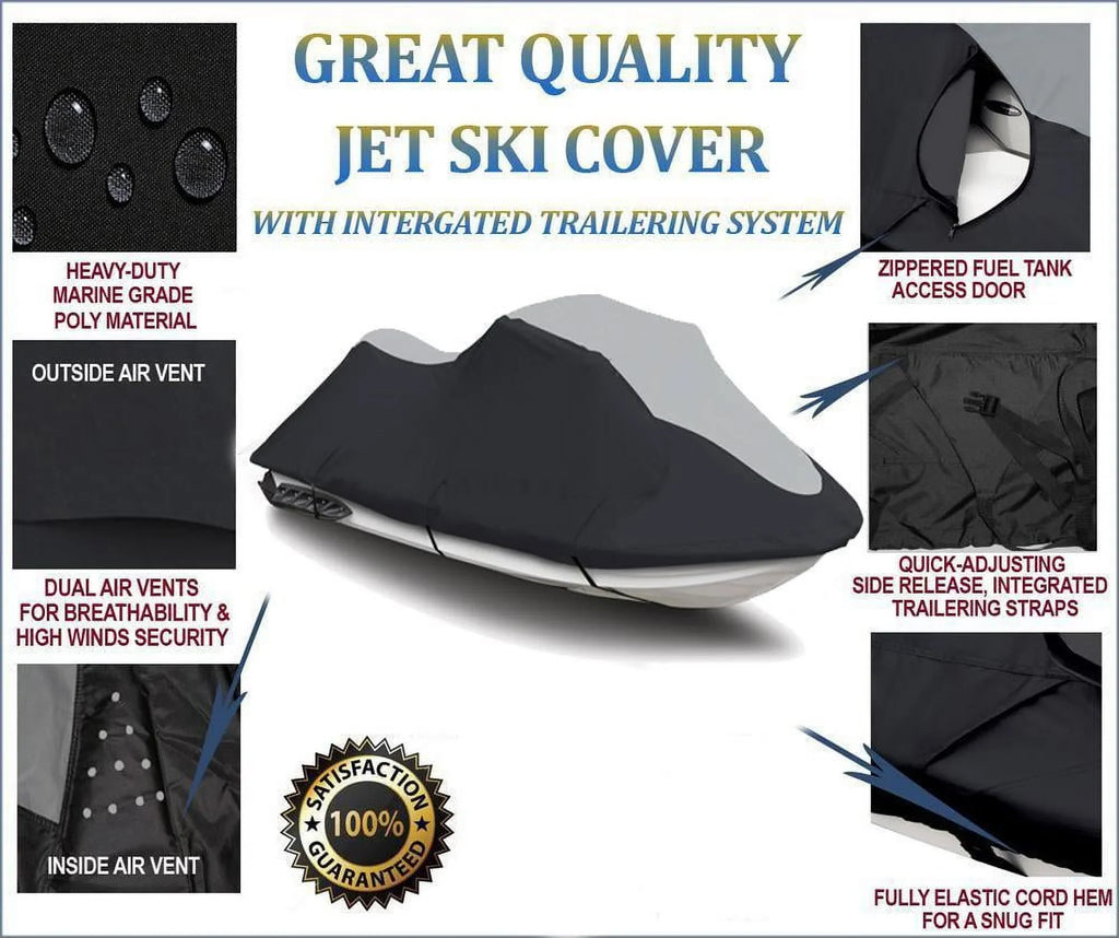 SizeUPER HEAVY-DUTY PWC 600D JET SizeKI Cover Compatible for Kawasaki SizeTX 750 / JT750 1994-1998