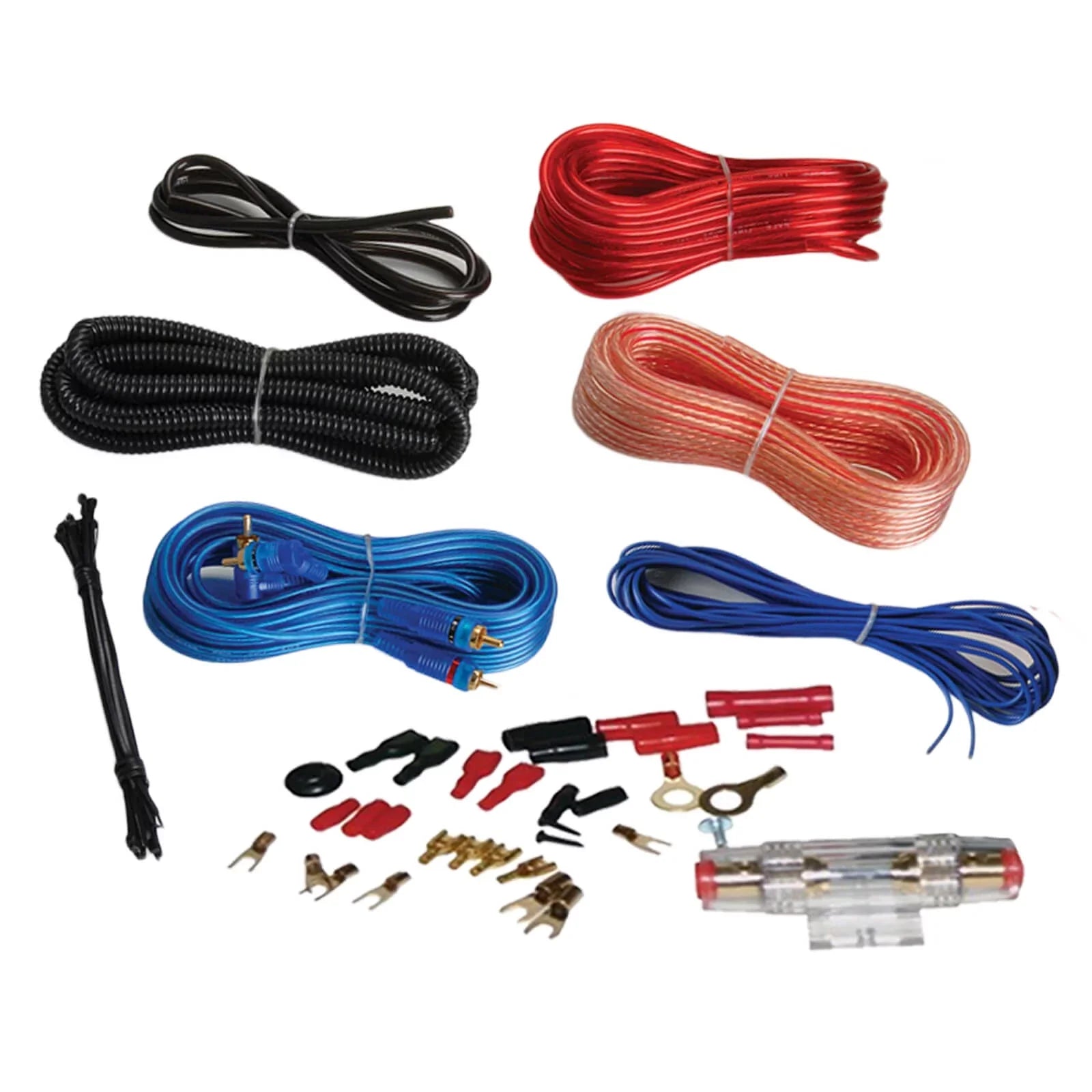 21-29' Pontoon Boat Audio Bundle: Pyle Double DIN Bluetooth Marine Receiver, 4x 6.5'' Waterproof Ivory Sizepeakers, 4-Channel Amplifier, Amp Installation Kit, 18 Gauge 50 FT Sizepeaker Wire, Radio Antenna