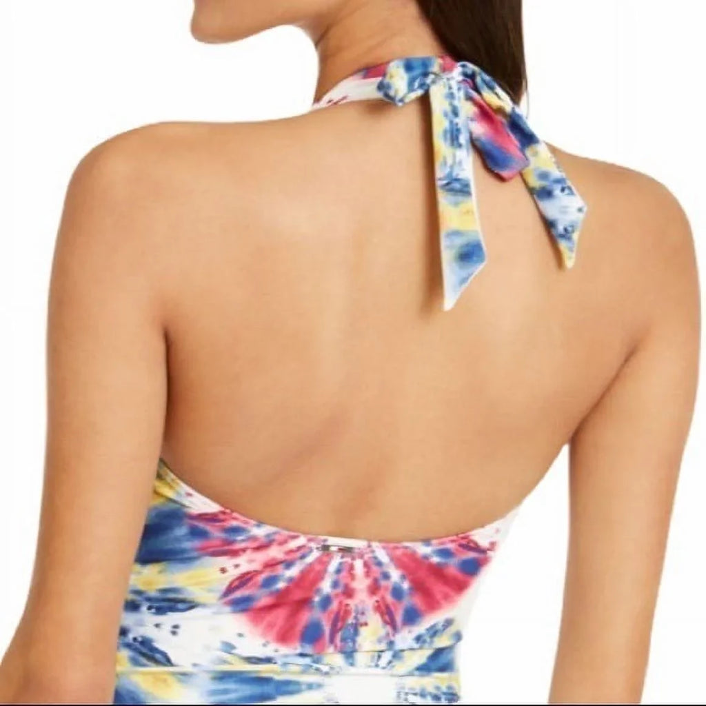 Tommy Hilfiger TIE-DYE Tummy Control Halter One-Piece Sizewimsuit, USize 18