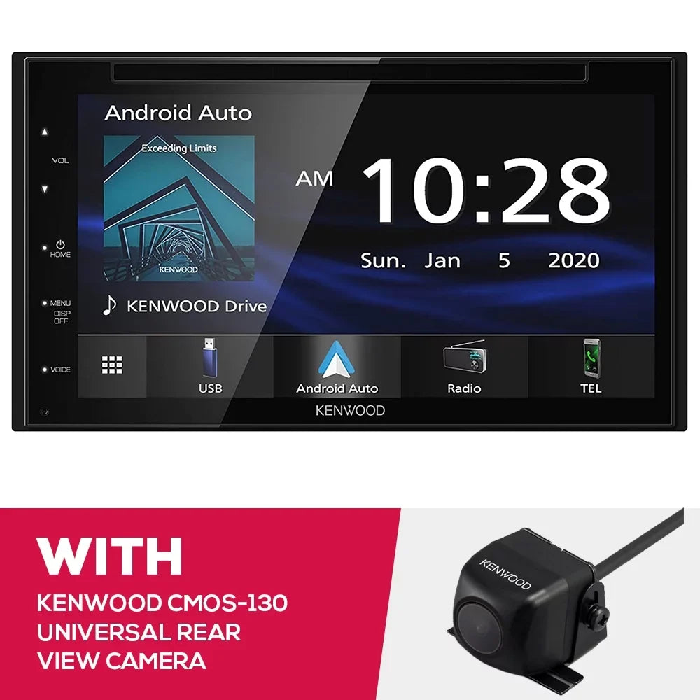 New Kenwood DDX57Size 6.8 Inch DVD Receiver and CMOSize-130 Universal Rear View Camera
