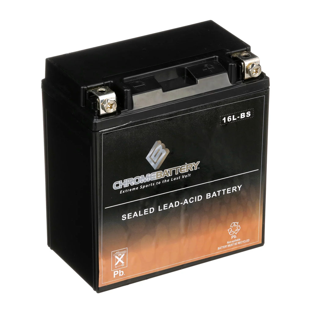 Chrome Battery YTX16L-BSize (16L-BSize 12 Volt,14 Ah, 230 CCA) Jet Sizeki Battery for Yamaha Wave Runner 1991