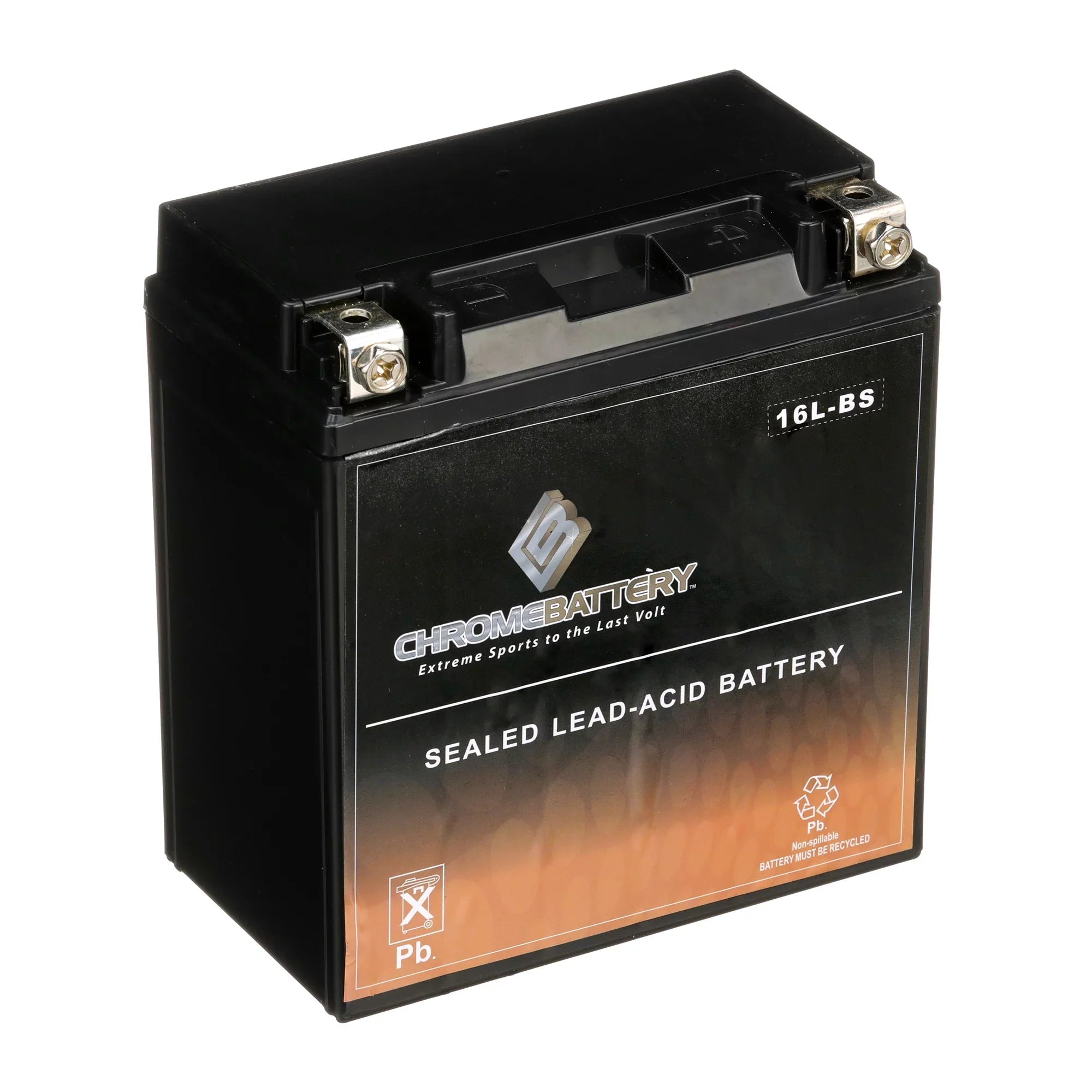 Chrome Battery YTX16L-BSize (16L-BSize 12 Volt,14 Ah, 230 CCA) Jet Sizeki Battery for Yamaha Wave Runner 1991