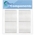 2 Pack BBQ Grill Cooking Grates Replacement for Brinkmann 810 2410 Size, 810 2511 Size, 810 2411 Size, 810 8410 Size, 810 8411 5, Charmglow 810 8410 F, 810 9415 W, 810 2411 F - Barbeque Grid 17 3/4"