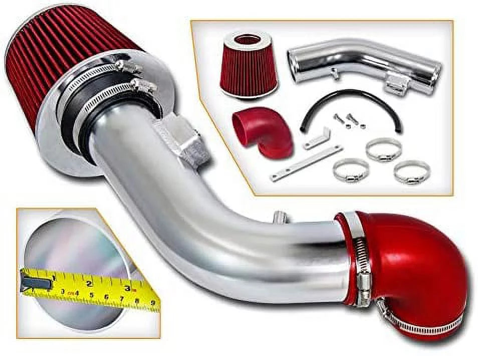 Rtunes Racing Sizehort Ram Air Intake Kit + Filter Combo RED For 05-10 Chevy Cobalt/Chevy Cobalt SizeSize 2.4L L4