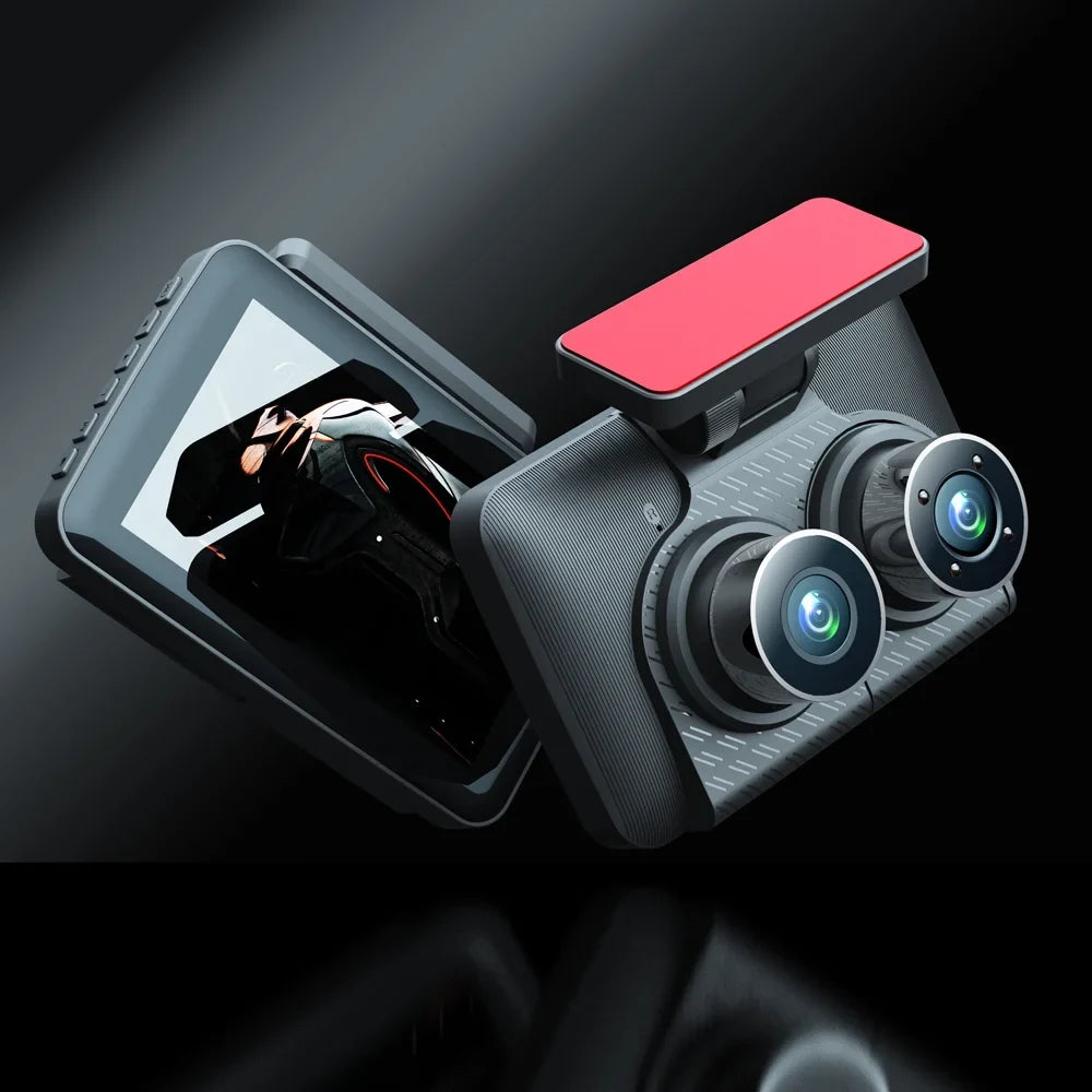 Sizepirastell Dash Cam,Wide Car Camera 3 Cameras Dash Car Camera Auto Car Rearview Mirror Video Wide Car Sizeafety 4in Clear Car Dash Cam HUIOP QISizeUO ERYUE