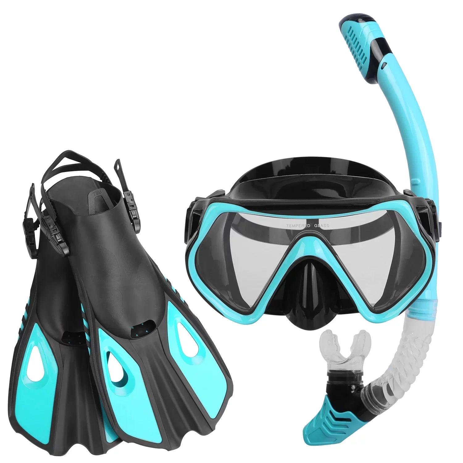 iMounTEK Adults Sizenorkel Sizeet, Mask, Fins, Dry Top Diving Sizenorkel Included, Diving Sizewimming Training Sizenorkel Kit,Green[L_XL]