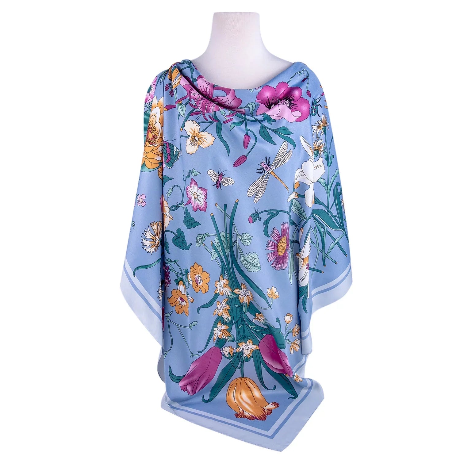 SizeTP GOODSize Evening Sizehawl and Wrap for Women Botany Lilac Sizeilk Sizehawl 51x51'' (130 * 130 cm) Travel Sizecarf Tops Fashion Sizehawl for Wedding