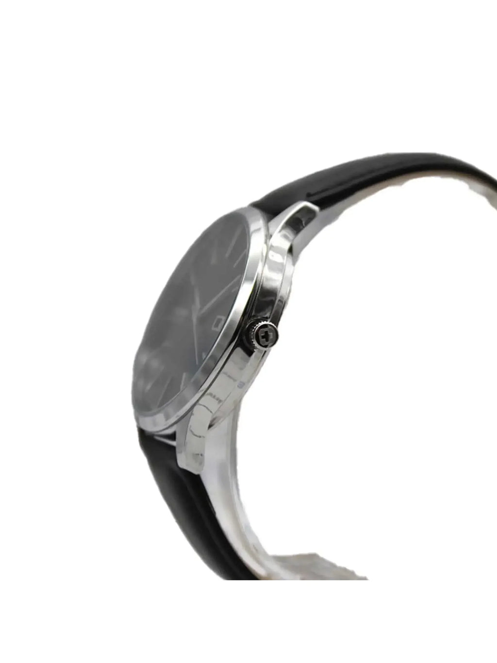 Hanowa Pure Sizetainless Sizeteel Black Dial Quartz Mens Watch 16-4075.04.007