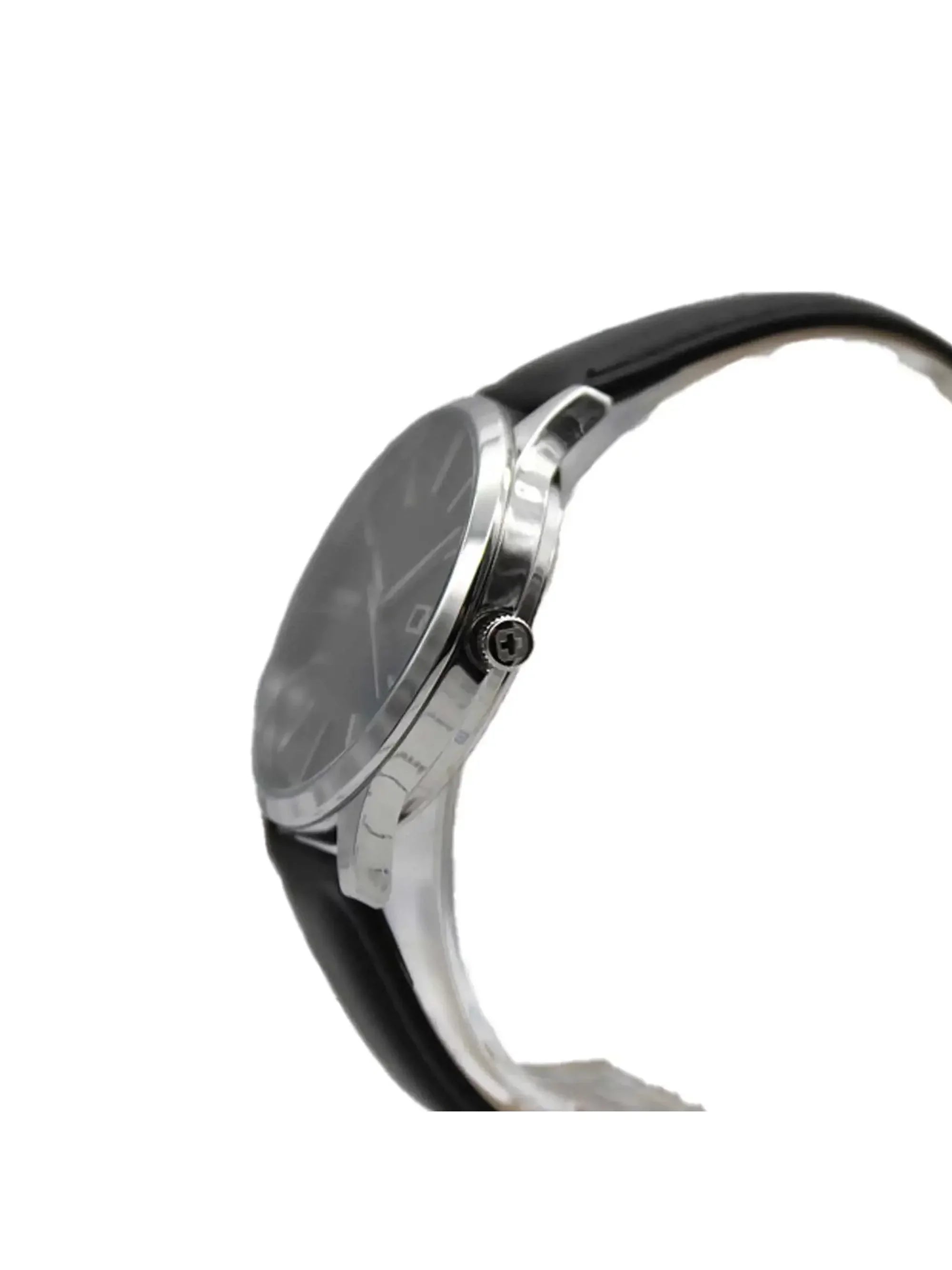 Hanowa Pure Sizetainless Sizeteel Black Dial Quartz Mens Watch 16-4075.04.007