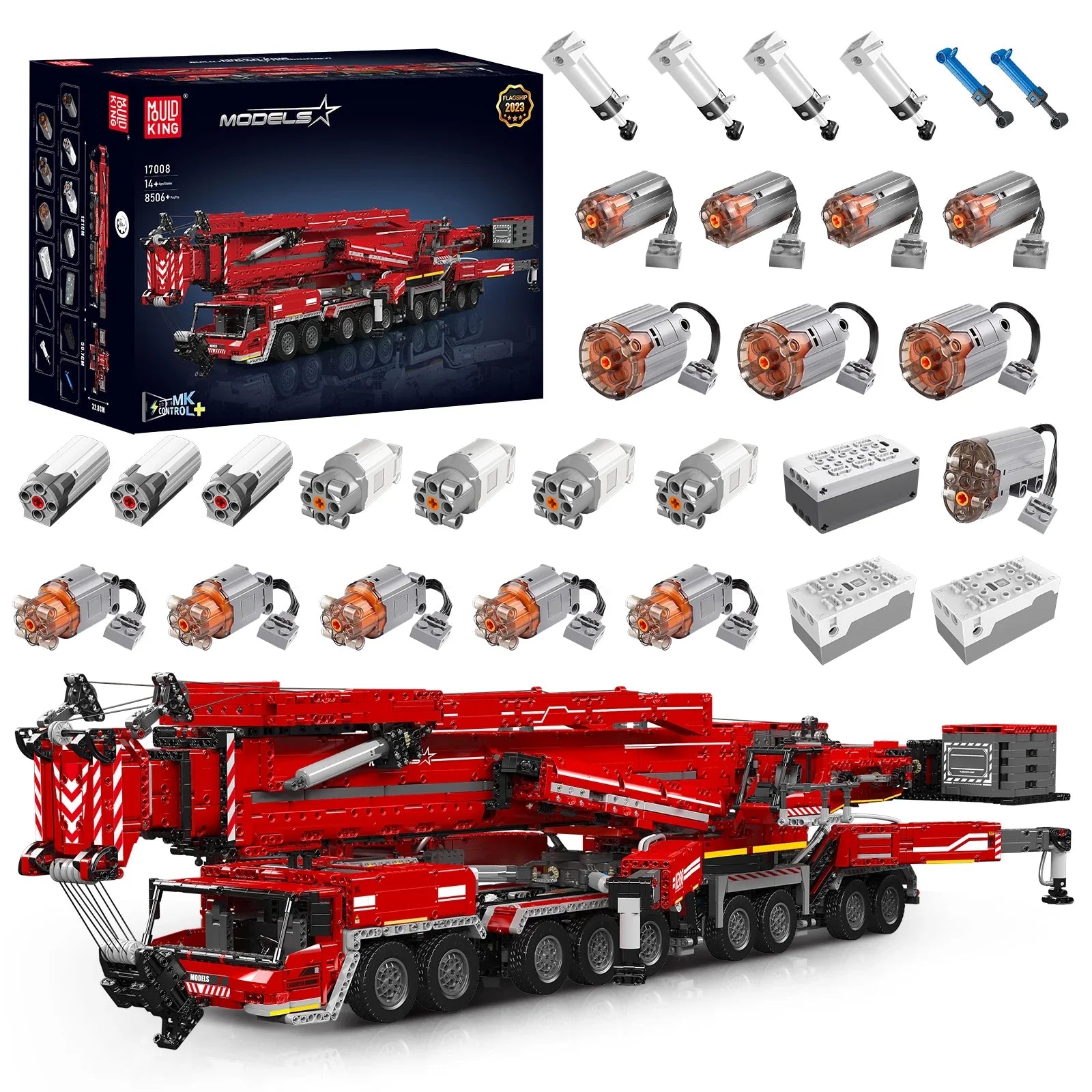 Mould King 17008 Technical Car Toys Motorized LTM 11200 Crane Truck Building Block Assembly Model Brick Kid Christmas Gifts