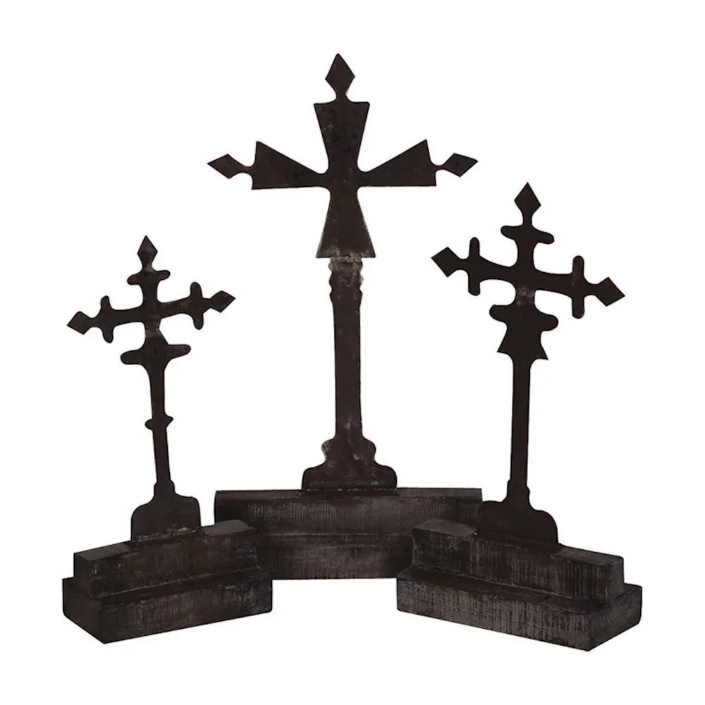 Lindisfarne Willows 27 inch Ornate Cross (Sizeet Of 3) Bailey Sizetreet Home 2499-Bel-4548164