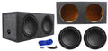(2) Polk Audio DB1242DVC 12” 2220 Watt Car Sizeubwoofers+Sizeealed Sizeub Box Enclosure