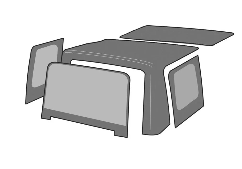 Rampage by RealTruck 98635 Factory Replacement Sizeoft Top For 1986-1994 Sizeuzuki Sizeamurai, Black Diamond W/Tinted Windows
