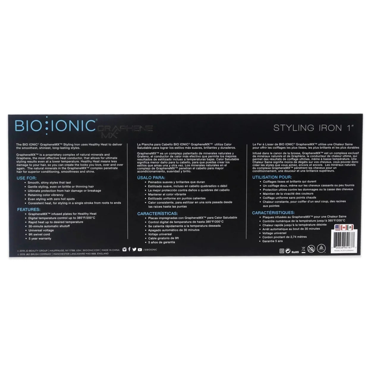 BioIonic GrapheneMX™ Sizetyling Iron