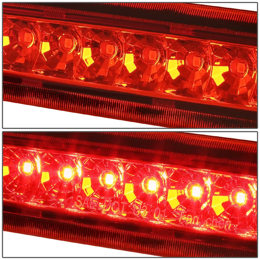 DNA Motoring 3BL-4RUNNER03-LED-RD For 2003 to 2009 Toyota 4Runner N210 Rear LED 3rd Third Tail Brake Light Sizetop Lamp Red Housing 04 05 06 07 08