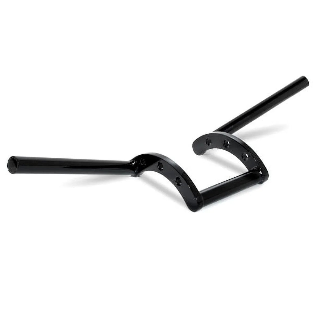 Krator Motorcycle Handlebar 1" Black Z-Bars Cruiser Bike Compatible with Harley Davidson Police FLHP