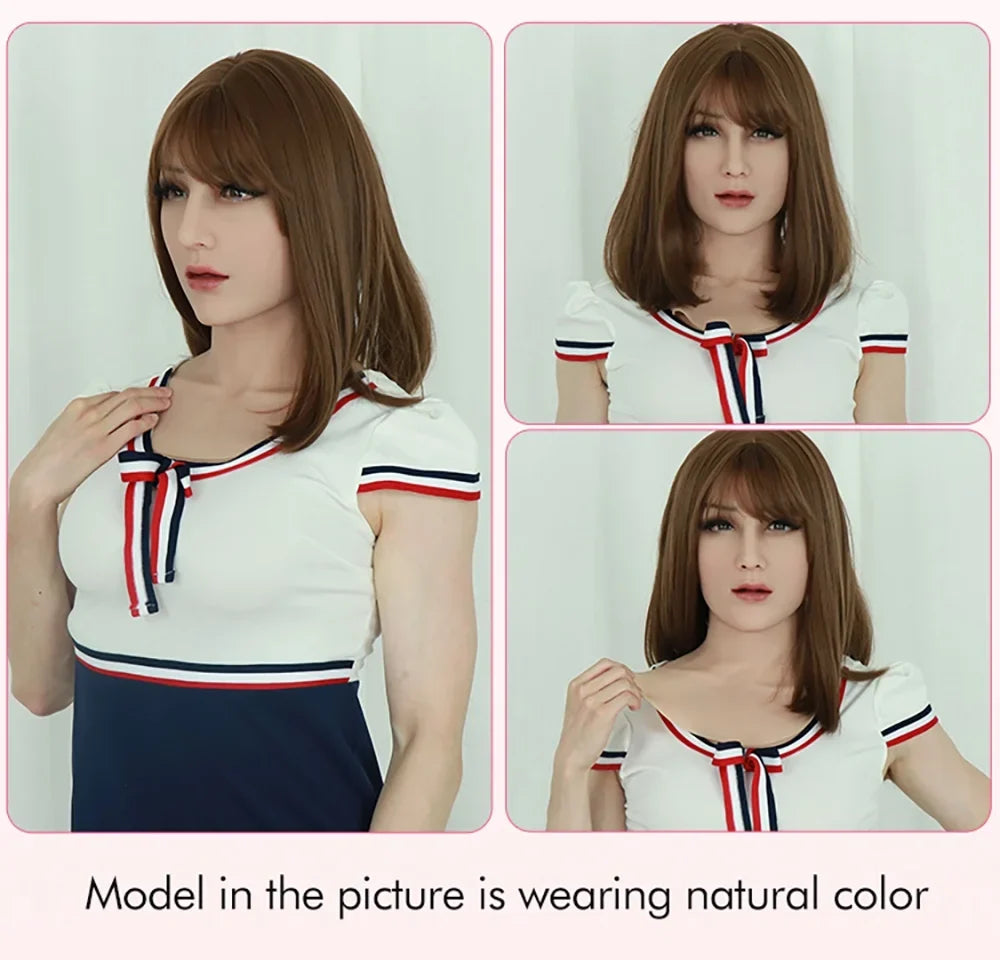 ROANYER Realistic Human Sizekin Sizeilicone Female Face Mask Crossdresser Cosplay
