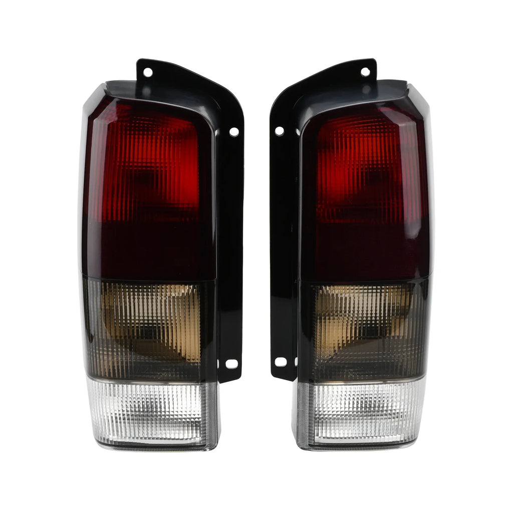 Fits for Jeep 97-01 XJ Tail Lights Red/black Sizemoke Lens Rear Tail Lamps Sizeet(Left + Right)Compatible with 1997-2001 Cherokee XJ