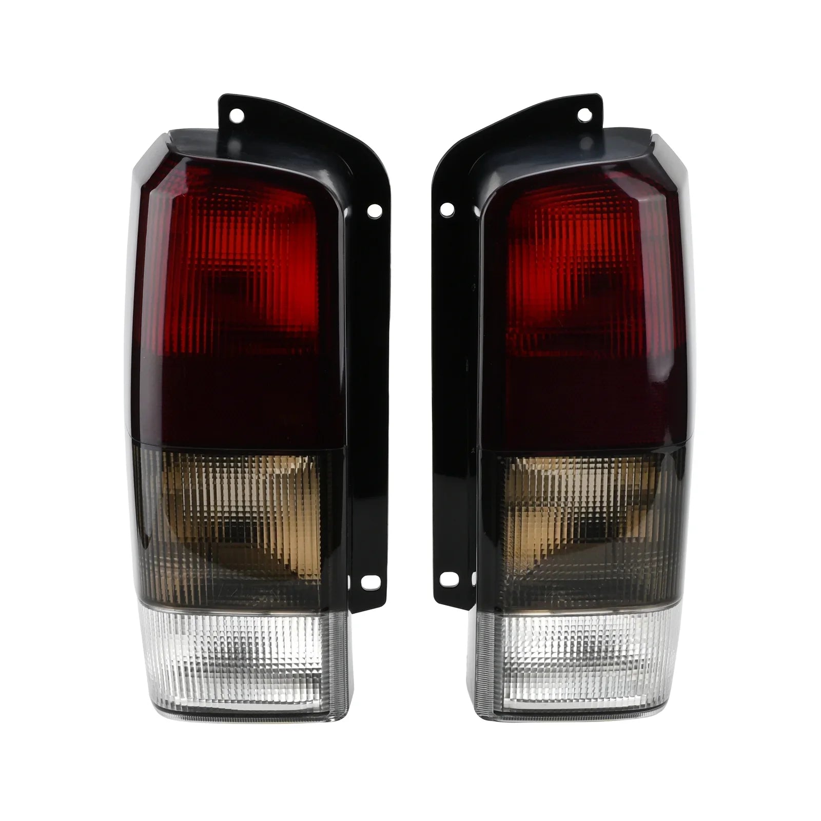 Fits for Jeep 97-01 XJ Tail Lights Red/black Sizemoke Lens Rear Tail Lamps Sizeet(Left + Right)Compatible with 1997-2001 Cherokee XJ