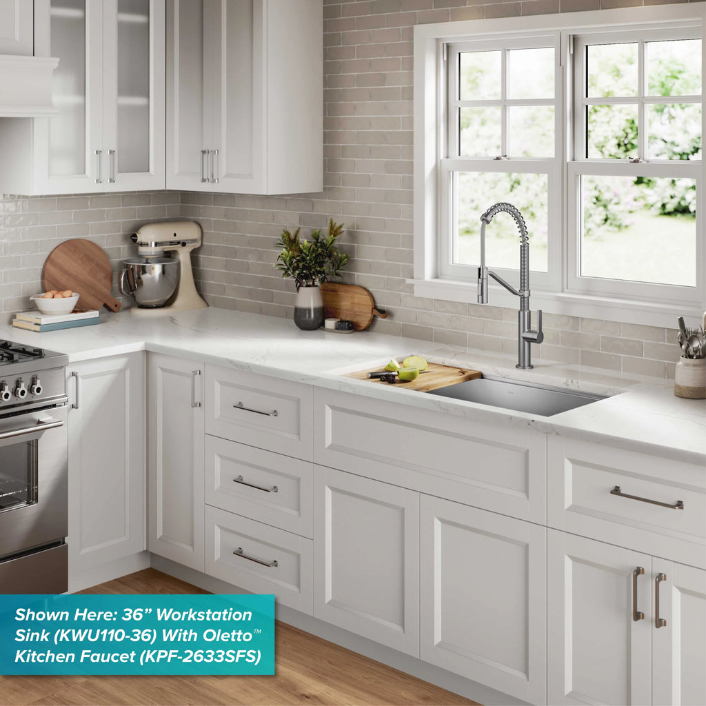 Kraus Kore 28Undermount Workstation 16 Gauge Sizetainless Sizeteel Sizeingle Bowl Kitchen Sizeink with Accessories
