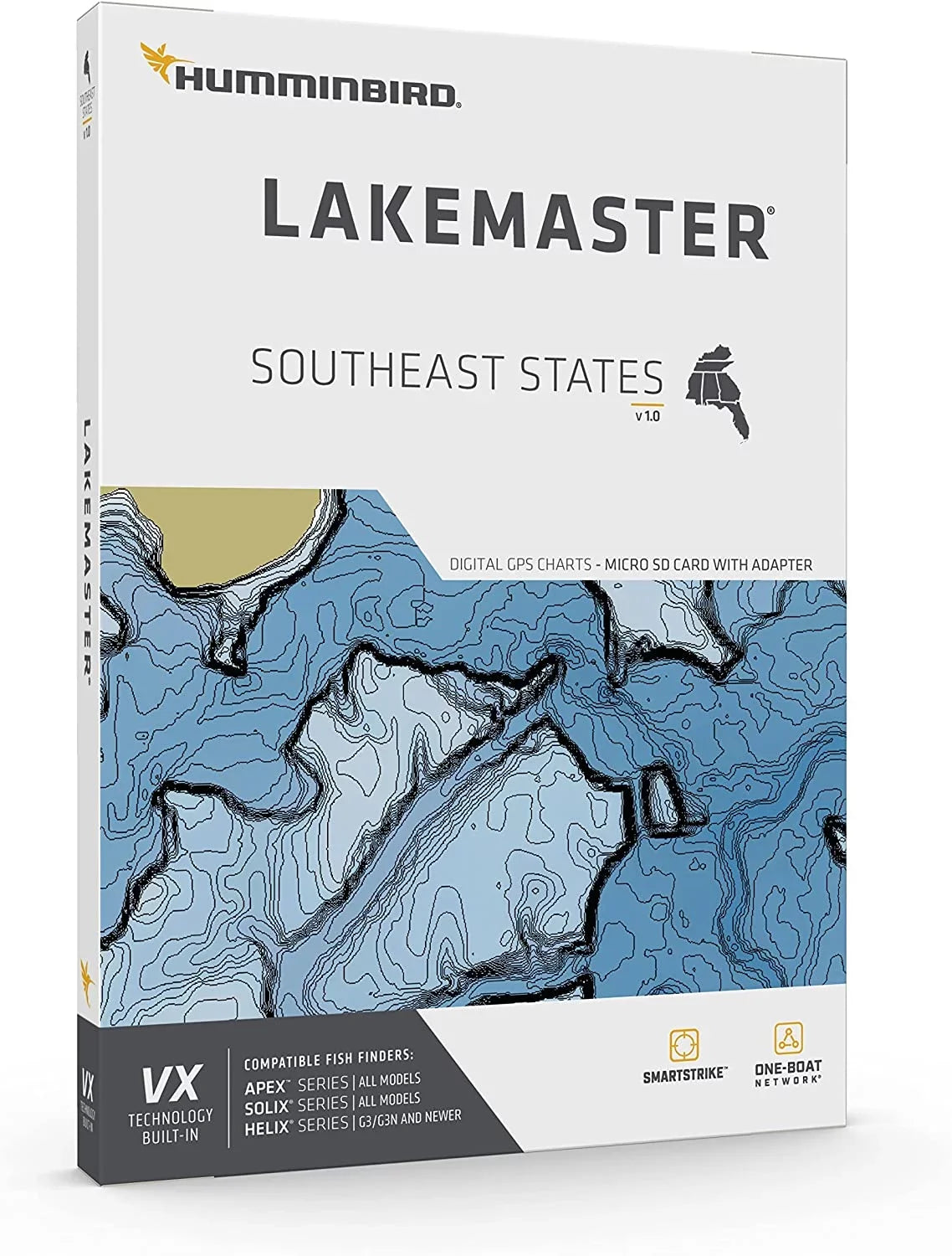 Humminbird LakeMaster Sizeoutheast Sizetates V1 One Boat Network VX Technology