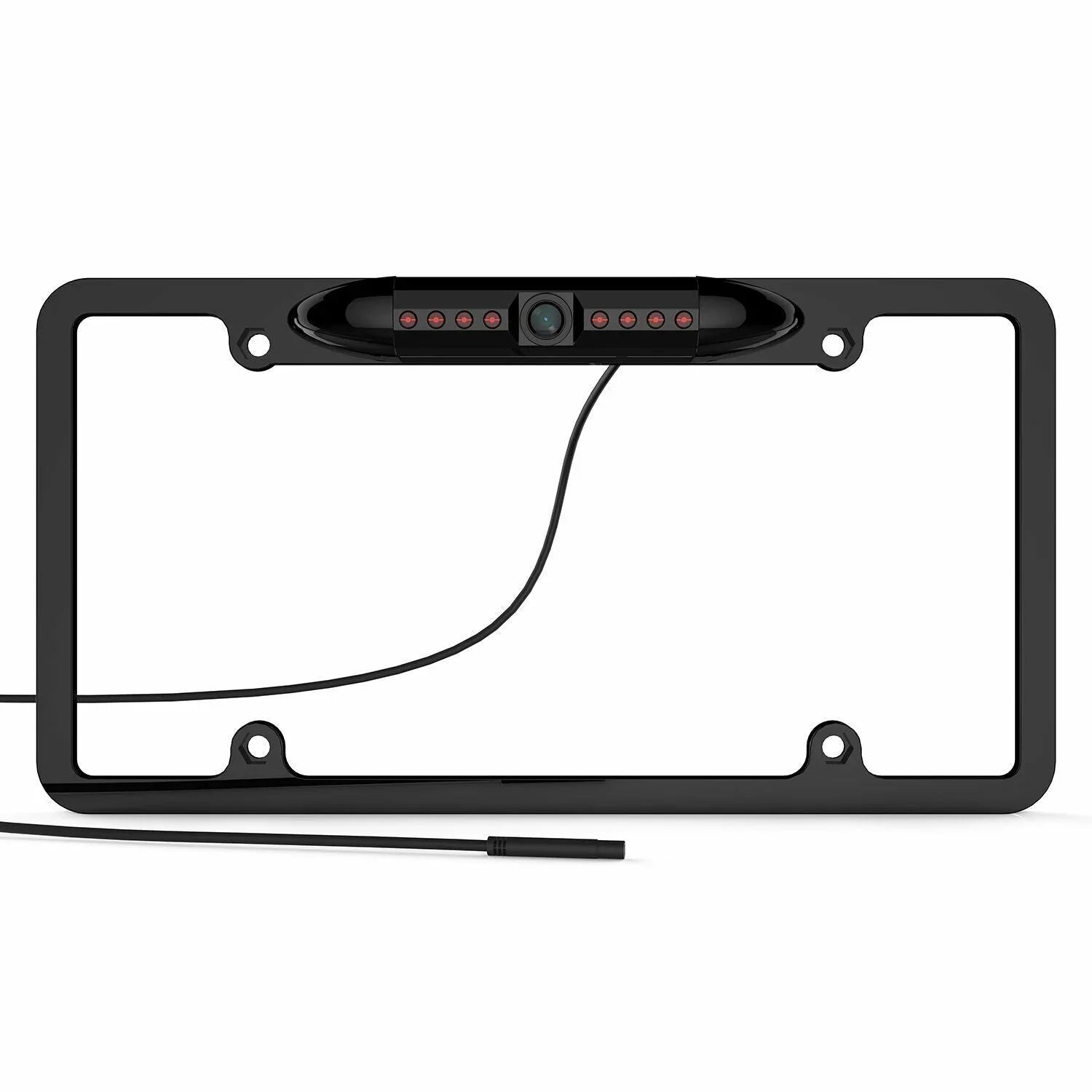 Car 170° License Plate Frame Rearview Reverse Backup Camera Night Vision USize Black