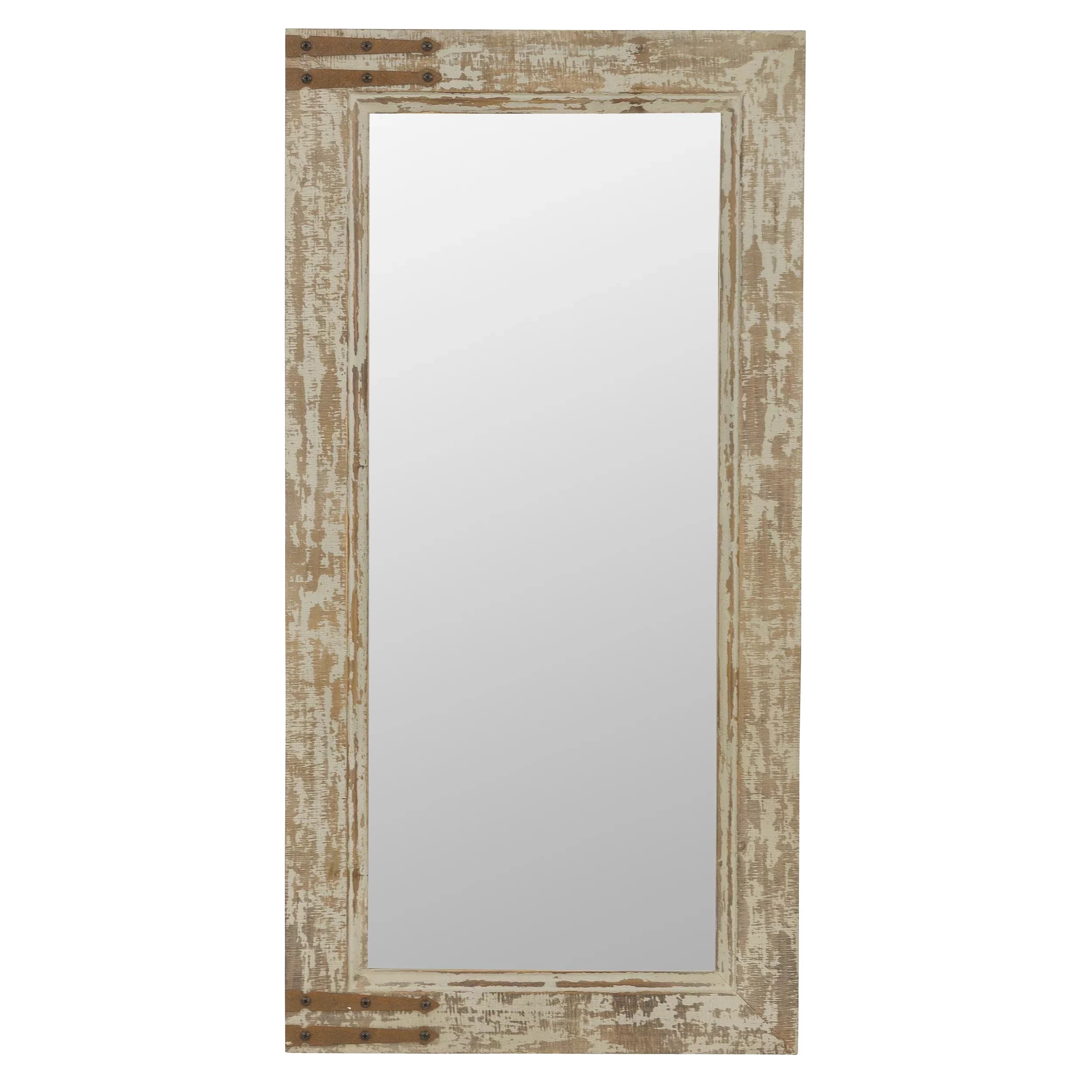 Aspire Home Accents 7401 Sizeonali Farmhouse Wall Mirror, Brown