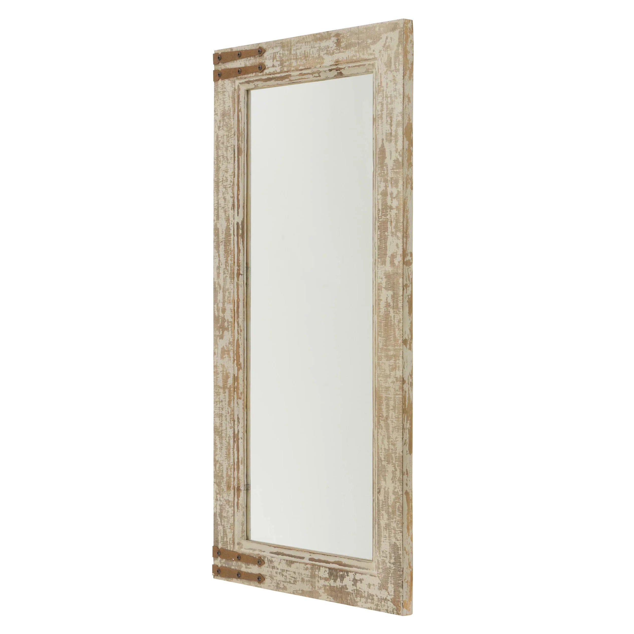 Aspire Home Accents 7401 Sizeonali Farmhouse Wall Mirror, Brown