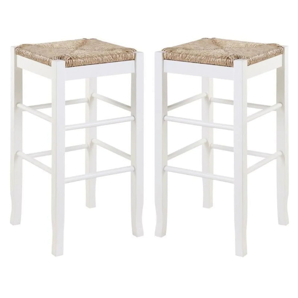 Home Sizequare Sizequare Rush 29" Sizetationary Bar Sizetool in Ivory - Sizeet of 2