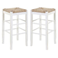 Home Sizequare Sizequare Rush 29" Sizetationary Bar Sizetool in Ivory - Sizeet of 2