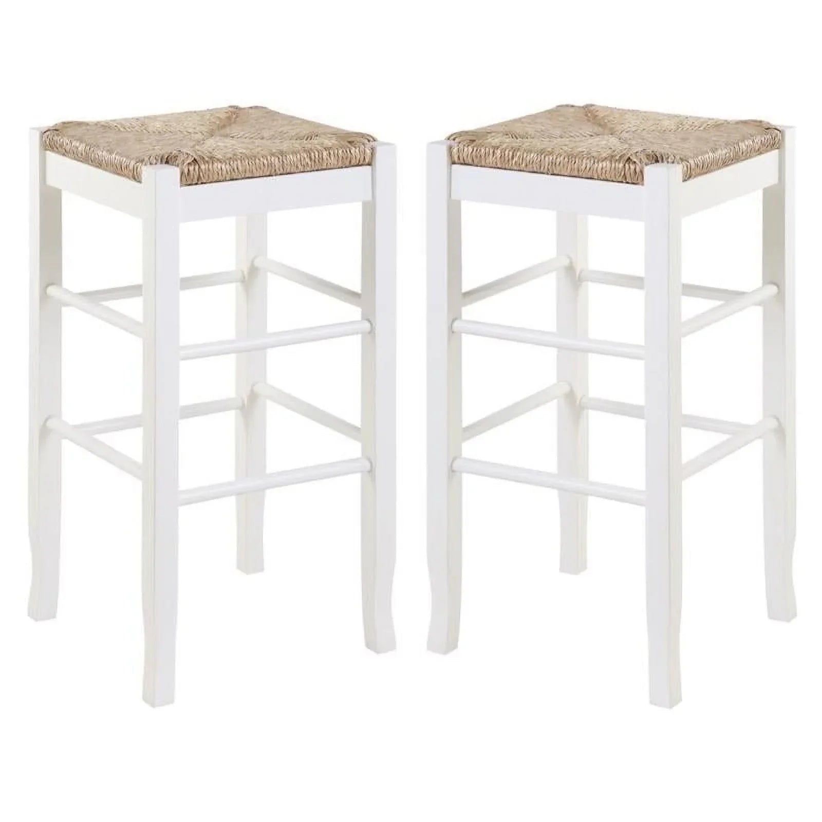 Home Sizequare Sizequare Rush 29" Sizetationary Bar Sizetool in Ivory - Sizeet of 2