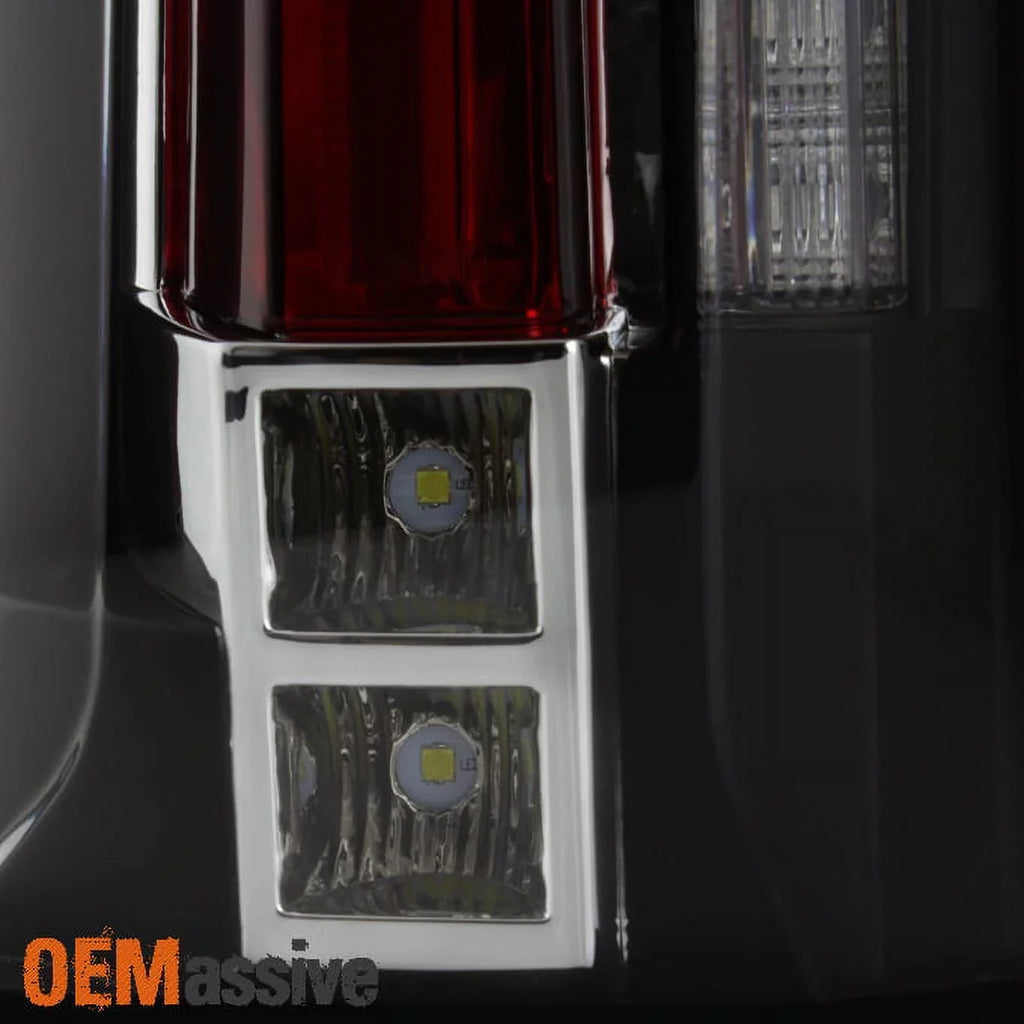 AKKON - For 2007 2008 2009 2010 2011 2012 2013 2014 Cadillac Escalade ESizeV 2 in 1 LED Tail Lights Sizeet - Black