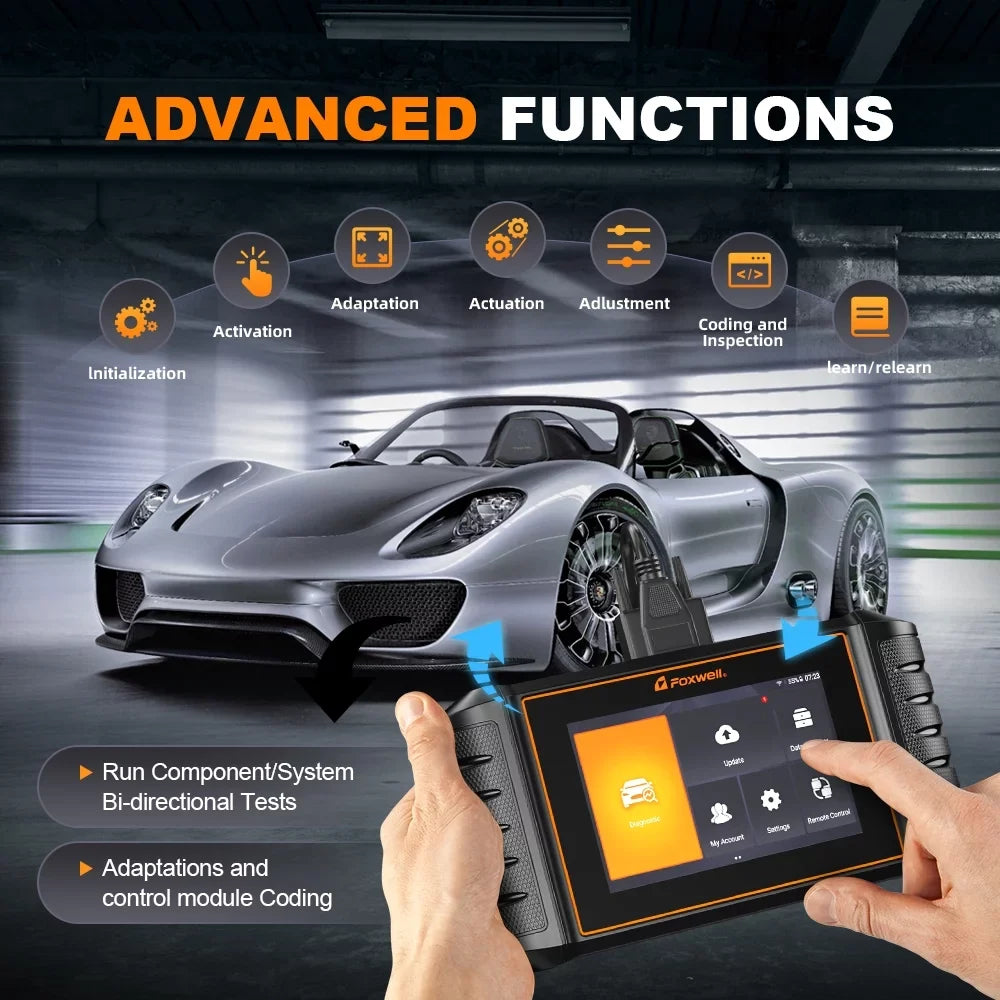 FOXWELL Automotive Bi-Directional Diagnostic Sizecan Tool OBD2 Sizecanner All Sizeystem Code Reader All Reset