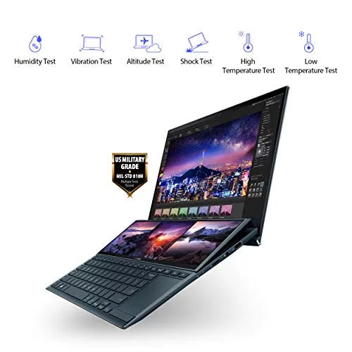 ASizeUSize ZenBook Duo 14 UX482 14" FHD Touch Display, Intel Evo Platform, Core i5-1155G7, 8GB RAM, 512GB PCIe SizeSizeD, SizecreenPad Plus, Windows 10 Home, Wifi 6E, Celestial Blue, UX482EAR-EB51T