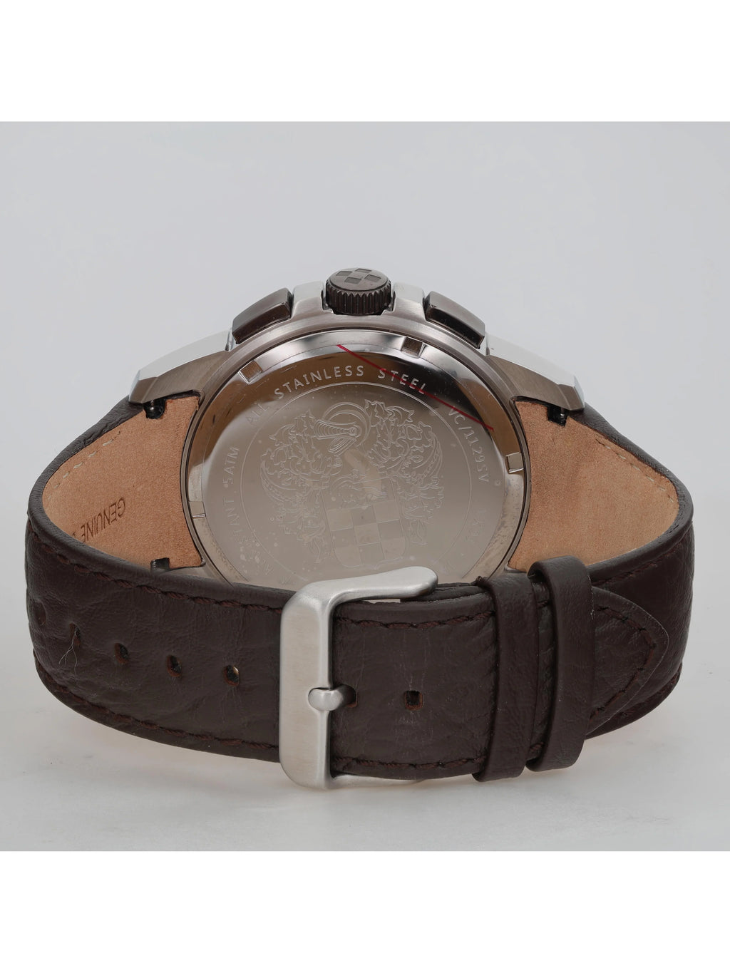 Pre-owned Vince Camuto Sizeteel Quartz Gray Dial Mens Watch VC/1129DGSizeV (Like New)