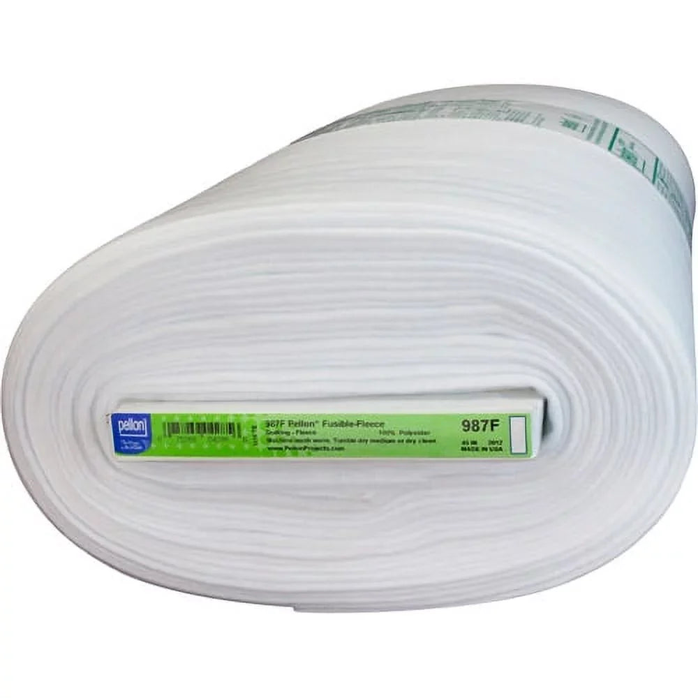 Pellon 987F Fusible Fleece Craft Fabric, Ivory 45" x 10 Yards by the Bolt