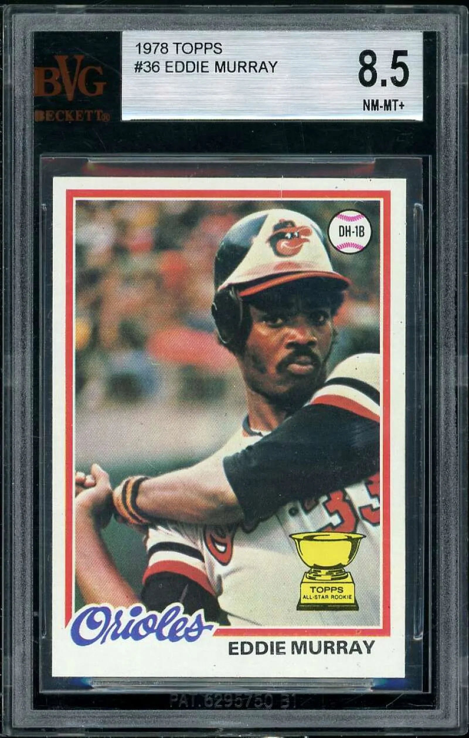 Eddie Murray Rookie Card 1978 Topps #36 BGSize BVG 8.5 (8.5 8 8.5 8.5)