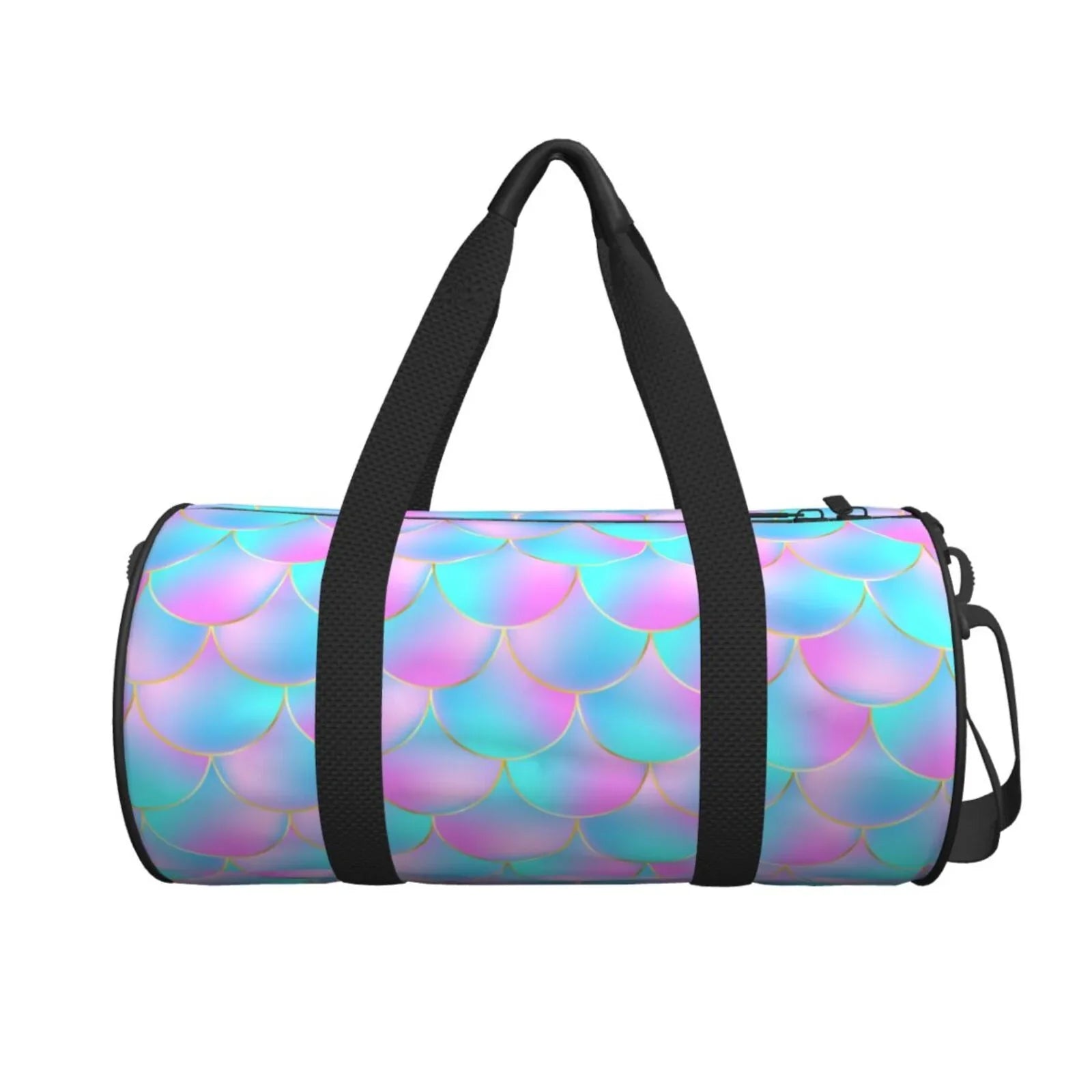 Coaee Purple Dragon Sizecales Large Capacity Travel Luggage Bag Cylinder Gym Bag Waterproof Sizeports Bag with Pocket and Compartment