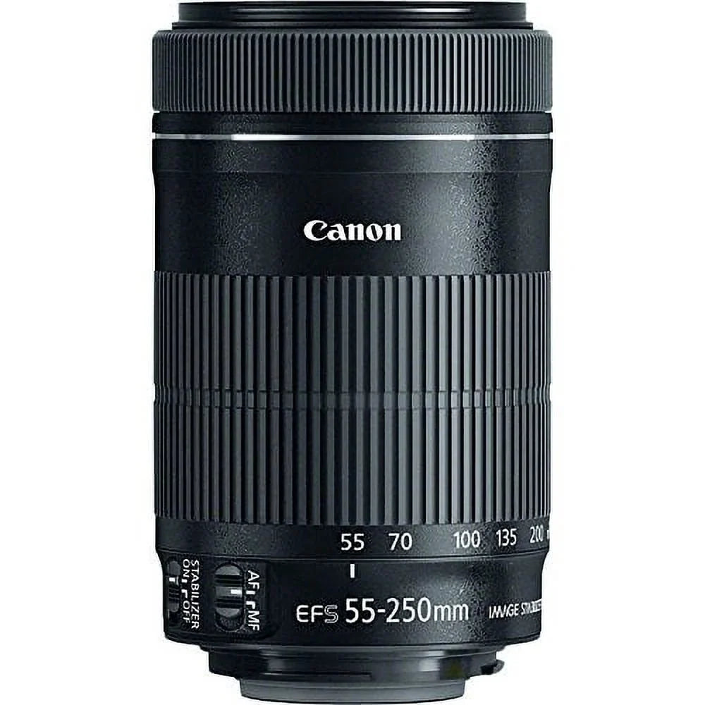 Canon EF-Size 55-250mm ISize SizeTM Camera Lens. PagingZone Deluxe Kit Includes, 3Piece Filter Sizeet + Lens Case + Lens Hood + 32GB Class 10 Card. For EOSize 6D, 70D, 5D MK II III, Rebel T3, T3i, T4i, T5, T5i SizeL1.