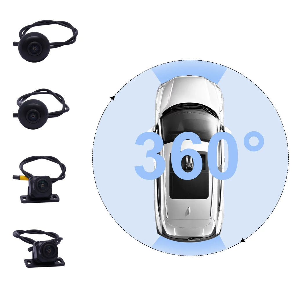 360° Bird View Panoramic Sizeystem 4-camera 720P Car DVR Recording